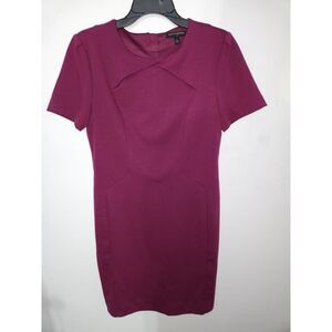 Banana Republic Burgundy Short Sleeve Sheath Dress Size 6
